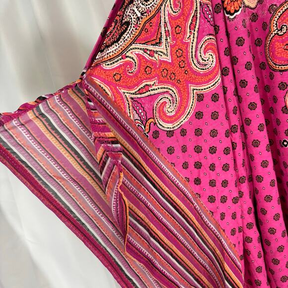 Lane Bryant Pink Paisley Print Cold Shoulder Poncho Top Plus Size 18/20 - Picture 5 of 5